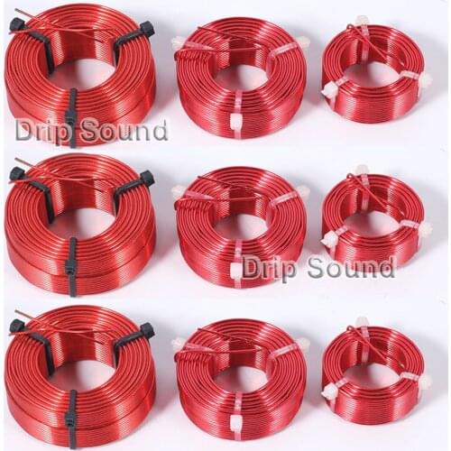 1pcs 0.6mm 1.3mH-2.5mH Audio Amplifier Speaker Crossover Inductor 4N Oxygen-Free Copper Wire Coil #Red