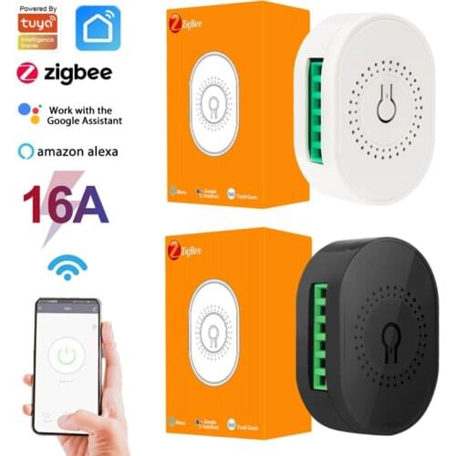 10/16A Zigbee 3.0 Mini Switch For Tuya Smart Life APP 2-way Control Timer Setting Automation Module Work with Alexa Google home