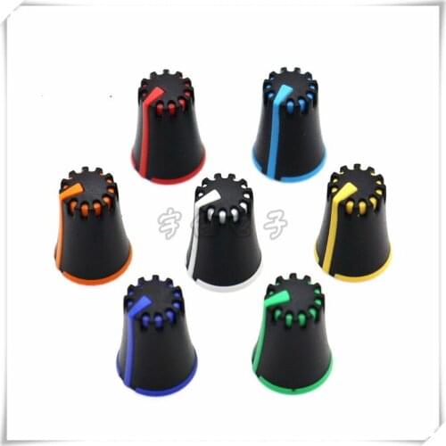 10 pieces Mixer Adjustment Knob Diameter 12.5mm Height 17mm Plastic Knob Cap 270 Degree D-Shaped Inner Hole 6mm