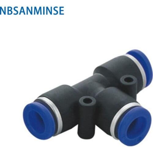 10Pcs/Lot PGT M5 1/8 1/4 3/8 1/2 Tube Plastic Fittings Push In R Thread For Polyurethane And Nylon NBSANMINSE