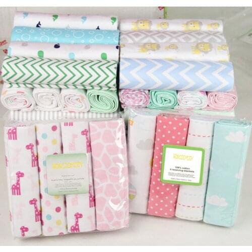 16Pcs/Lot Cotton Muslin Flannel Baby Swaddles Soft Newborns Blankets Baby Blankets Newborn Muslin Diapers Baby Sheet