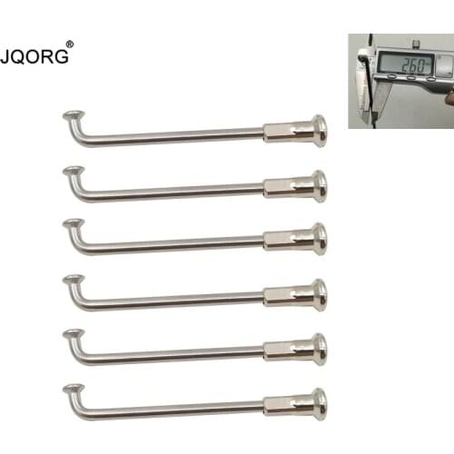40 Pieces A Lot 12 G Diameter 2.6 mm Electric Bike Spokes 304 Stainless Steel J-bend Lighting Sliver Color E-bike Spokes