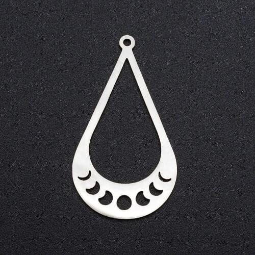 5Pcs/Lot 100% Stainless Steel Water Drop Pendants For Making Necklace Charms Jewelry