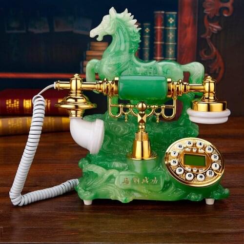 Authentic antique telephone, European telephone, wireless plug-in card, home appliance, fashion jade, retro telephone Landline a