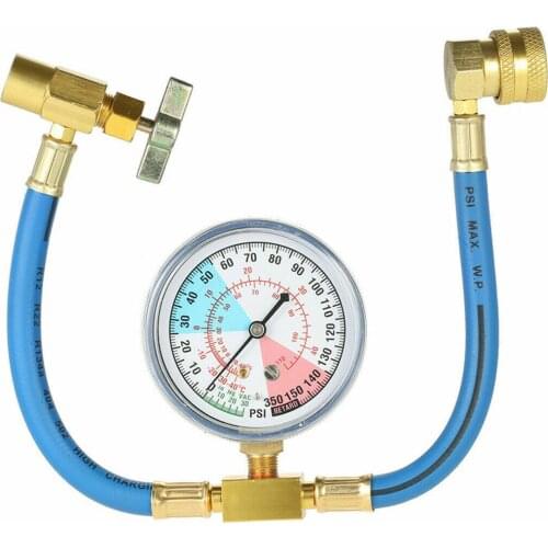 R134A A/C Car Air Conditioning Refrigerant Recharge Measuring Kit Hose Gauge M14 1/2" ACME Air Conditioning Tools