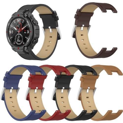 For Huami Amazfit T-rex Strap Leather Bracelet Watchbands Dual Color Elegant Luxury Bands