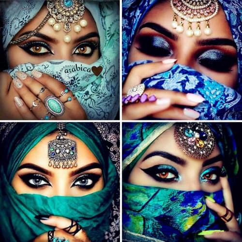 HUACAN DIY 5D Diamond Painting Mask Portrait Picture Home Decoration Full Square Drill Embroidery Handcraft Kit Gift