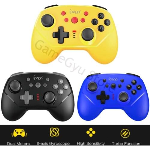 IPEGA PG-9162Y Mini Bluetooth-compatible Game Controller Wireless Wired Connection Support TURBO Six-axis Gyroscope for N-Switch