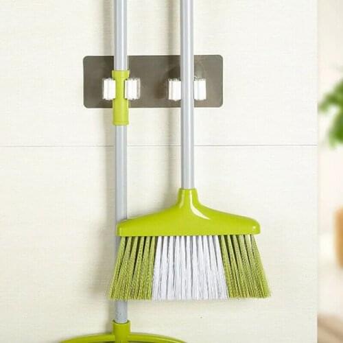 Adhesive Multi-Purpose Hooks Wall Mounted Mop Organizer Holder RackBrush Broom Hanger Hook Kitchen Bathroom Strong Hooks