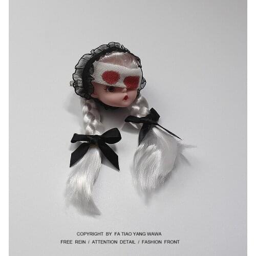 Doll with blood gauze lace dark hairpin