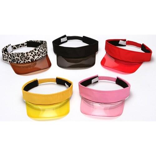 Summer Seaside Resort Beach Sunshade Hat Fashion Leopard-print Outdoor Sunhat Adjustable Sport Headband Visor Cap 2020 New