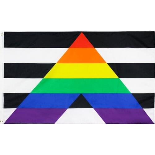 90x150cm hanging LGBT rainbow pride Gay Straight Ally Flag
