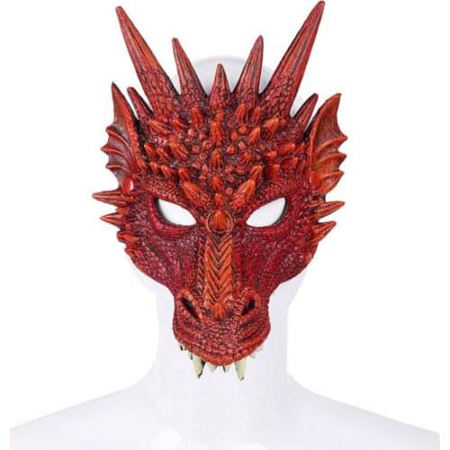 Halloween Dragon Cosplay Mask Carnival Party Animal Costume Dragon Cosplay Masquerade Face Mask Halloween Props Accessories