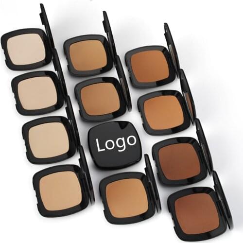 Private Label Face Pressed Powder Oil Control Natural Foundation Powder 12 Colors No Logo Concealer Setting Powder Wholesale