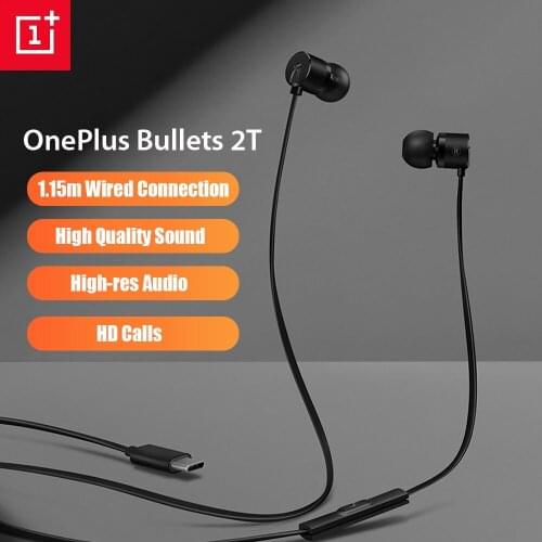Original OnePlus 2T USB Type-C Earphones In-Ear Headsets With Mic 1.15M Wired For Oneplus 9 Pro 8T 8 Pro 7T Pro 7 Pro 6T 6 5T