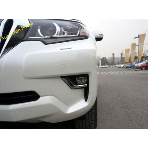 Lapetus Front Fog Lights Foglight Lamp Eyelid Eyebrow Molding Cover Trim Fit For Toyota Land Cruiser Prado FJ150 2018 - 2020 ABS