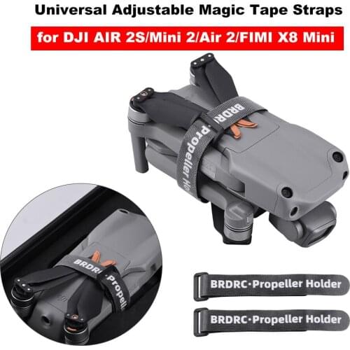 Adjustable Magic Tape Straps for DJI AIR 2S/Mini/ 2/Air 2/FIMI X8SE/FIMI X8 Mini Propeller Blade Mount Loop Cable Tie Accessory