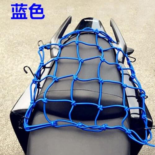 30*30cm Black Motorcycle Bike 6Hook Hold Down Fuel Tank Luggage Net Rope Mesh String Bag Sundries Helmet Holder Moto Accessories