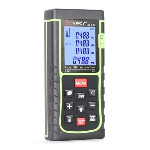 SNDWAY Tape Measure Digital Rangefinder Handheld Laser Distance Meter Range Finder Hand Tool Tape Trena Ruler Tester For SW-E40