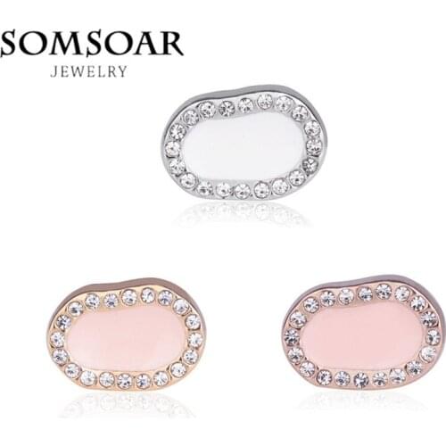 Somsoar Jewelry Pave Set Agat Nature Stone Charms fit Leather wrappable Mesh Stainless steel Bracelet 10pcs/lot