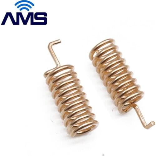 AMS Wholesale 10PCS PCB Welding gsm helical Aerial 2.5dBi Omni Copper 915mhz Coil Straight / Bended Internal Spring wire Antenna