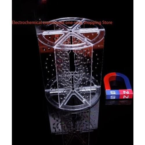 Stereoscopic Magnetic Induction Line Demonstrator Permanent Magnet, Electromagnetic Field Experimental Excluding Magnet