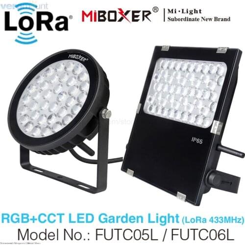 MiBoxer FUTC05L 25W FUTC06L 50W RGB+CCT LED Garden Light(LoRa 433MHz) IP66 AC100~240V Outdoor Lamp WiFi APP Remote Voice Control