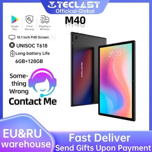 Teclast M40 tablet 10.1" UNISOC T618 Octa Core Android10 6GB RAM 128GB ROM Dual 4G Phone Call Bluetooth5.0 OTG Type-C tablets pc