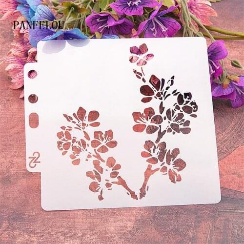 Beautiful branches scrapbook stencils spray plastic mold shield DIY cake hollow Embellishment printing lace ruler valentine