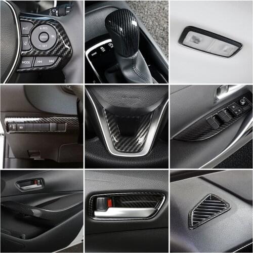 For Toyota Corolla 2019-2021 Car Interior Accessories Refit Central Console Dashboard Trim Part Modify Carbon Fiber Color Change