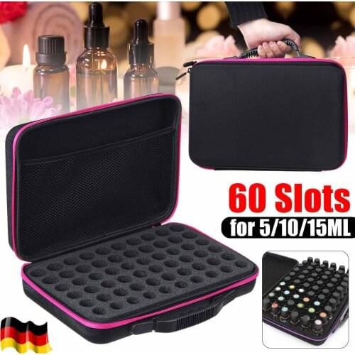 10ml/15ml 60 Bottles Essential Oil Case Essential Oil Collecting Bags Travel Portable Carrying Cases Nail Polish Storage Bag