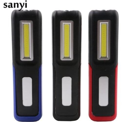 2 Modes LED Flashlight USB Charging Night Light Portable COB LED+XPE LED Torch Lantern Work Lights Camping Lamp With Magnet Hook