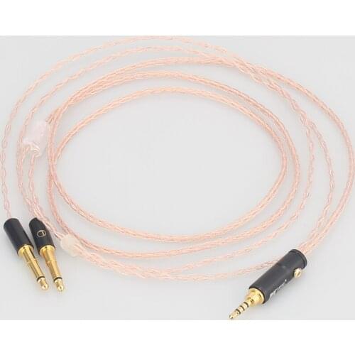 8cores Replacement Headphones Cable Audio Upgrade Cable For Meze 99 Classics/Focal Elear Headphones Pure Copper Cable