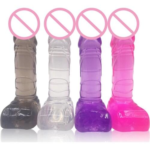 Anal Dildo Penis Soft Jelly Dildo Realistic Suction Cup Male Dick Female Masturbation Erotic Toys for Adult Sex Toys for Woman
