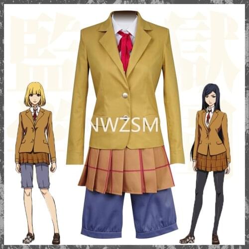 Anime Prison School Kurihara Mari Shiraki Meiko cos uniform free exhibition cosplay animation school uniform set