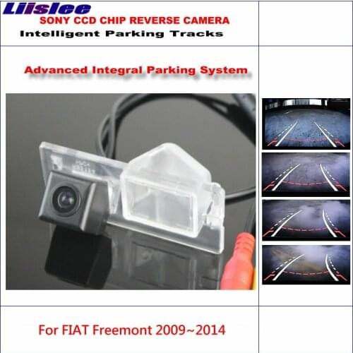 Car Rear View Camera For FIAT Freemont 2009~2014 Intelligent Parking Tracks Reverse CAM HD CCD NTSC RCA AUX 580 TV Lines