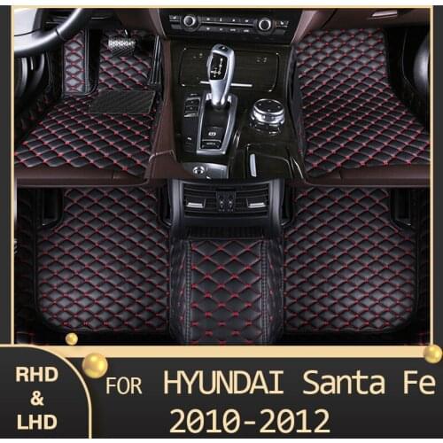 MIDOON Car floor mats for Hyundai Santa Fe (FIVE SEAT) 2010 2011 2012 Custom auto foot Pads automobile carpet cover