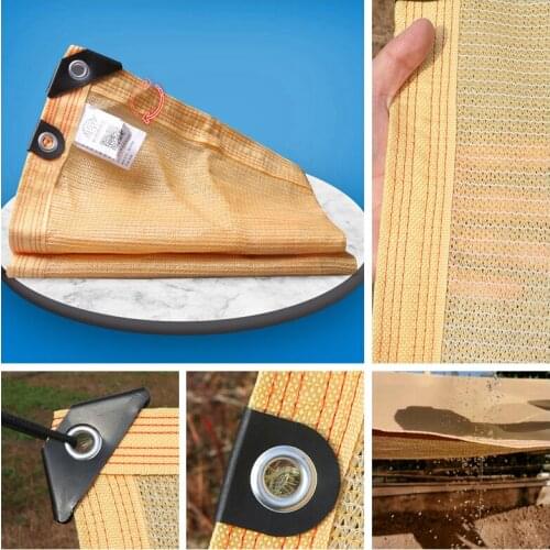 Beige Anti-UV HDPE Sunshade Net Swimming Pool Cover Car Shed Sunscreen Succulent Plant Shading Net Pet Dog House Awning Cloth