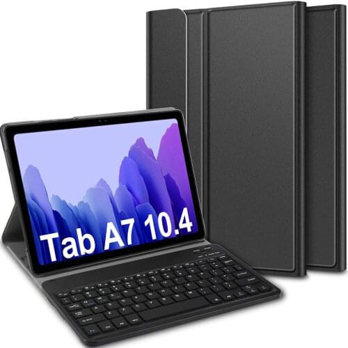 Case for Samsung Galaxy Tab A7 10.4'' Model Slim Lightweight with Magnetically Wireless Bluetooth Keyboard