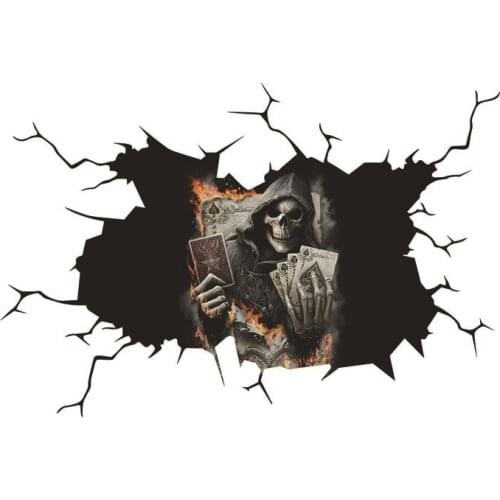 Dawasaru Car Horror Sticker Rear Window Stickers PVC Vinyl Wrap Film 3D Transparent Glass Stickers