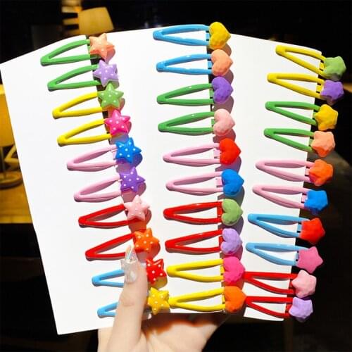 Ms. Child hairpin BB clip pentagram hairpin headdress baby baby love broken hair back clip hair color