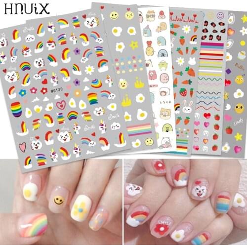 HNUIX Newest 3d nail art sticker Flowers Motifs Nails Art manicure decal decorations design nail sticker for nail beauty tips