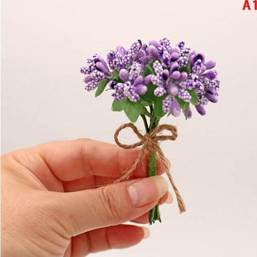 Doll house toy mini flower hand tied bouquet rose flower arrangement