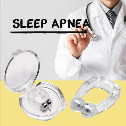 4PC Silicone Nose Clip Magnetic Anti Snore Stopper Snoring Silent Sleep Aid Device Guard Night Anti Snoring Device Health Care