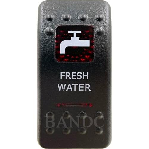 Cover Cap Only！FRESH WATER Rocker Switch Cover Cap Red Window Labeled for Boat Truck ARB Carling NARVA Control Cap Accessories