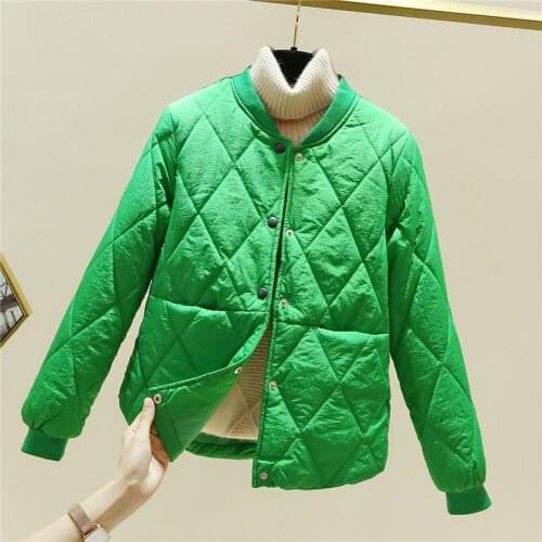 Winter Warm Down Cotton Padded Short Women Jacket Windproof Coat Stand-up Collar Lightweight Ladies Thicken Loose Outerwear