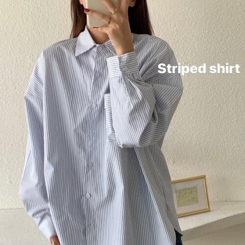 2020 Summer Autumn Women Fashion Blouse Shirts for Women Girls Striped tops shirts Long Sleeve
