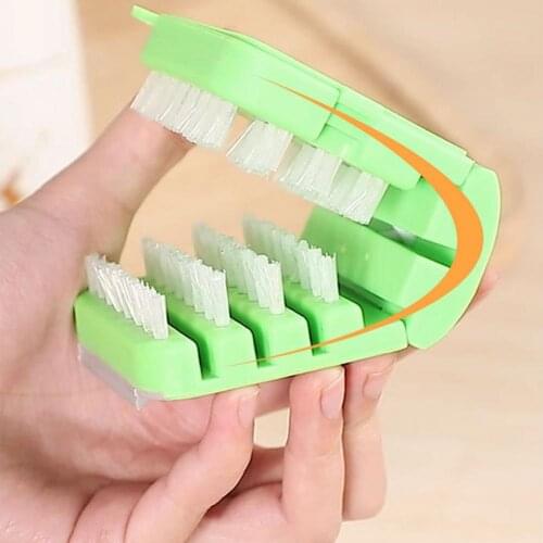 3-in-1 Multifunctional Kitchen Non-Slip Blade Brush High-quality Material Cleaning Tool U-shaped Tableware Cleaner Brush