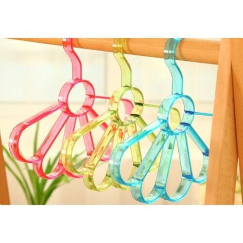 Multi-function ABS Plastic Scarf Hanger 5 Holes Scarf Hangers Towel Hanging Scarf Organizer Hanger & 5 Belt Hook Silk Tower Rack