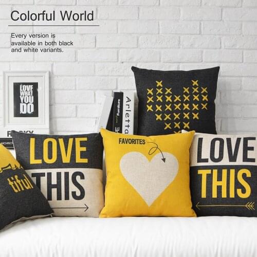 Fashion Love Decorative Pillow Heart Home Decor Cushion Linen Cotton Throw Pillow Sofa Cushions Free Shipping